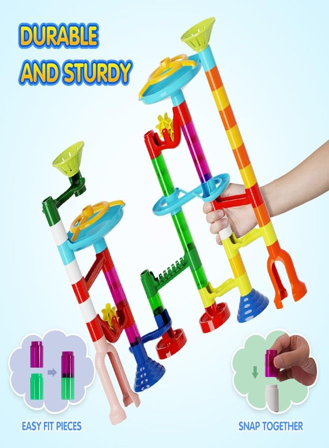 ifollower Marble Run, 110pcs Marble Maze Game Construction Building Toys for Kids, Marble Track Race Set STEM Learning Toys Gift for Boys Girls 3 4 5 6 7 8 9 10+, 8105 - Image 2